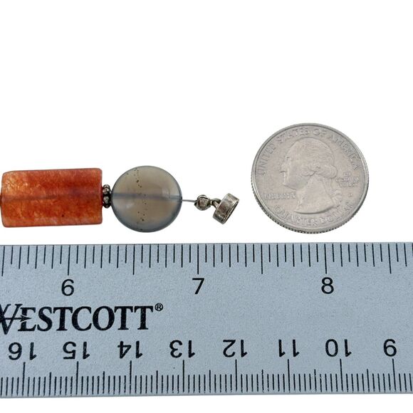 Artisan Silver Tone Multi Gem Magnetic Clasp Bracelet 7.25" - Picture 3 of 4